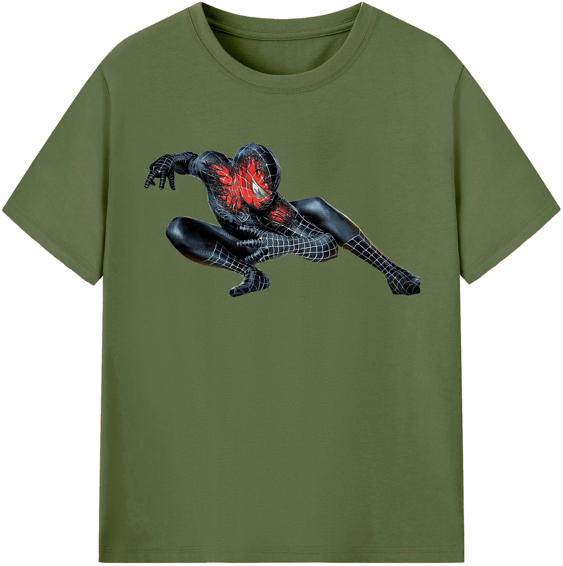 （画像用） Spider Man スパイダーマン 綿100％半袖Tシャツ（フロントプリント）